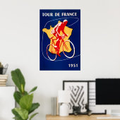 1951年フランス自転車レースポスタープリント ポスター (ホームオフィス)