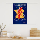 1951年フランス自転車レースポスタープリント ポスター (キッチン)