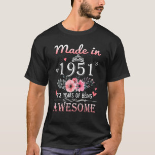 1951年フローラ72歳72誕生日Wom製 Tシャツ