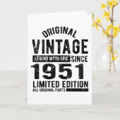 1951年ヴィンテージ誕生日 カード (黄色い花)