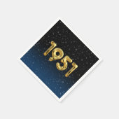 1951年誕生日風船ナプキン スタンダードカクテルナプキン (角)