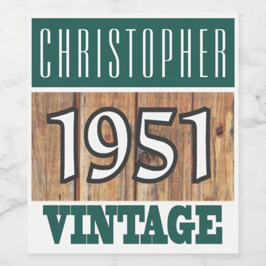 1951年誕生 ワインラベル (シングルラベル)