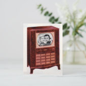 1951年頃のテレビセット男と女 ポストカード (スタンド正面)