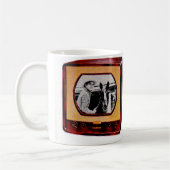 1951年頃のポータブルテレビセットカウボーイショー コーヒーマグカップ (左)