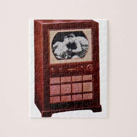 1951年頃テレビ放送ボクシング ジグソーパズル (縦)