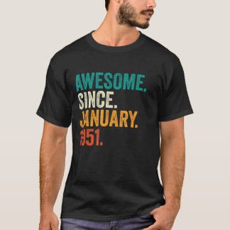 1951年1月素晴らし72日バレ以来72歳 Tシャツ