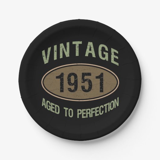 1951年70誕生日完全熟成 ペーパープレート (正面)