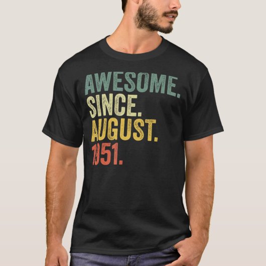 1951年71年素晴らし以威厳がある来71誕生日 Tシャツ (正面)