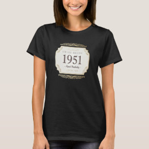 1951年72回目の生まれヴィンテージオリジナル Tシャツ