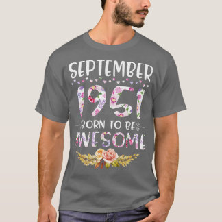 1951年9月生まれハッピーバースデー素晴らし6へ Tシャツ