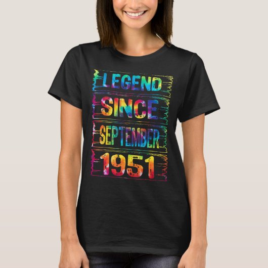 1951年9月71日誕生日Ti Tシャツ (正面)