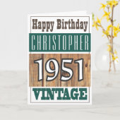 1951生まれ年のグリーティングカード カード (黄色い花)