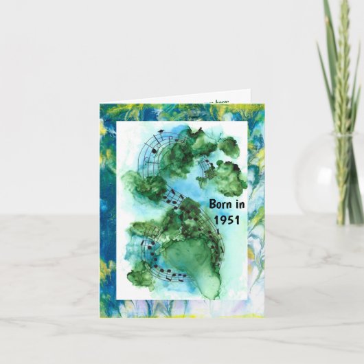 1951生まれ年の誕生日おもしろい事実 カード (正面)