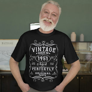 1951生まれ年73クラシック誕生日内のヴィンテージ Tシャツ