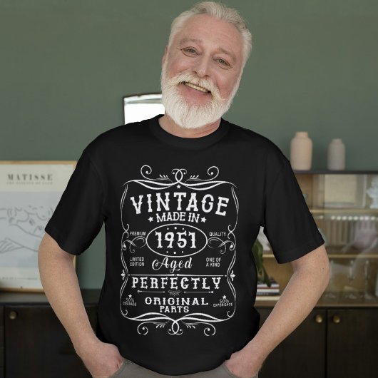 1951生まれ年73クラシック誕生日内のヴィンテージ Tシャツ