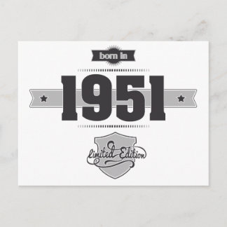 1951生まれ年(Dark&Lightgrey) ポストカード