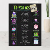 1951誕生日おもしろいファクトカード カード (正面)