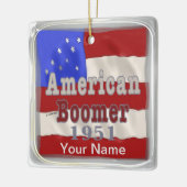 1951誕生日ベビーブーマーカスタムオーナメント セラミックオーナメント (左)
