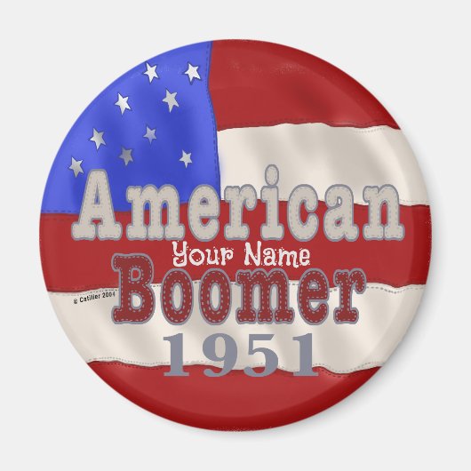 1951誕生日ベビーブーマー マグネット (正面)