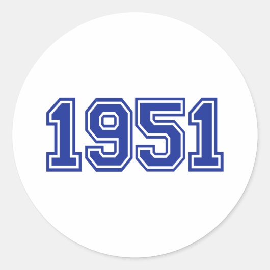 1951誕生日 ラウンドシール (正面)