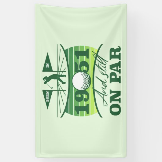 1951 70th誕生日ゴルフ愛好家 横断幕 (縦)