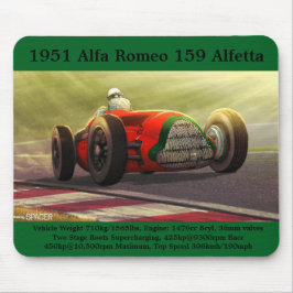 1951 Alfa Romeo 159 Alfettaマウスパッド マウスパッド