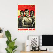 1951 Soviet Propaganda Poster Nations for peace ポスター (ホームオフィス)
