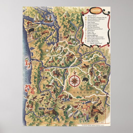 1952オレゴン州の休暇 ポスター (正面)