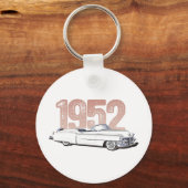 1952キャデラッククーペデヴィル、ホワイトコンバーチブル キーホルダー (正面)