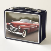 1952クラシック年の自動車メタルランチボックス メタルランチボックス (裏面)
