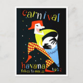 1952ハバナカーニバルヴィンテージ旅行はがき ポストカード (正面)