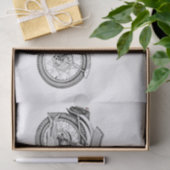 1952ベロッセットヴェノムオートバイバイクスケッチ 薄葉紙 (ギフト)