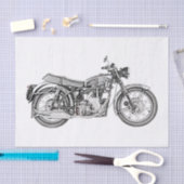 1952ベロッセットヴェノムオートバイバイクスケッチ 薄葉紙 (クラフト)