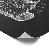 1952レフカメラ特許アートスケッチプリント ポスター (角)