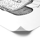 1952レフカメラ特許アートスケッチプリント ポスター (角)