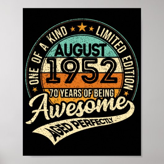 1952年から70生まれ年の間に威厳があるある種類の1つ ポスター (正面)