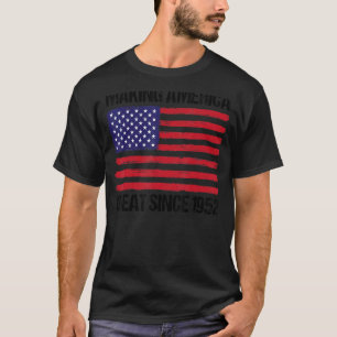 1952年から70番目の誕生日が素晴らしアメリカを創る Tシャツ