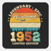 1952年から70素晴らし歳の誕生日 スクエアシール (正面)