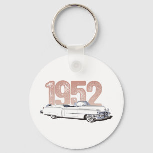 1952年のキャデラックCoupe De Villeの白いコンバーチブル キーホルダー