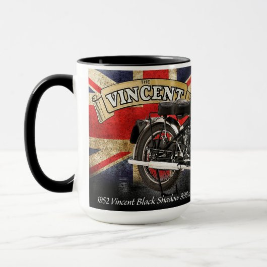 1952年のヴィンチェンツォの黒い影998ccのモーターバイク マグカップ (左)