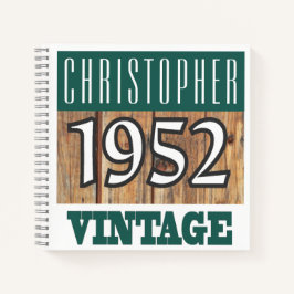 1952年の名前ヴィンテージ・ノートブック ノートブック