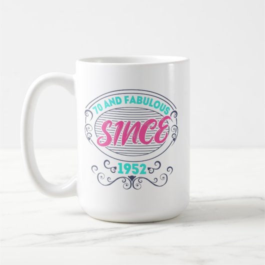 1952年カラフルから70歳で素晴らしい コーヒーマグカップ (左)