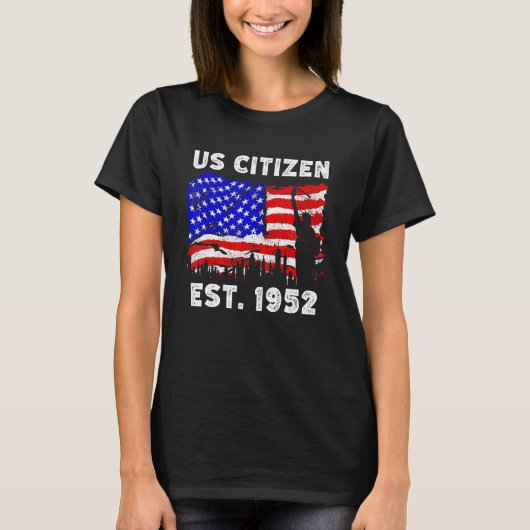 1952年以誇りを持った来の米国市民Est新米のために Tシャツ (正面)