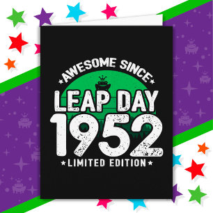 1952年素晴らし閏年日以後2月29誕生日 カード