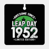 1952年素晴らし閏年日以後2月29誕生日 メタルオーナメント (裏面)