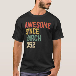 1952年素晴らし3月以来70番目の誕生日 Tシャツ