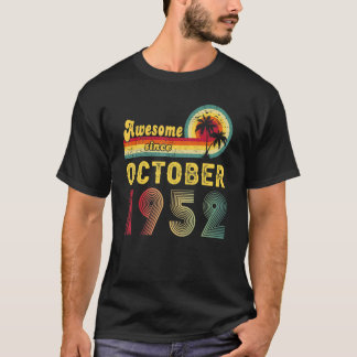 1952年10月以素晴らし降70番目の誕生日 Tシャツ