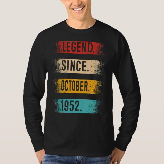 1952年10月70年誕生日伝説 Tシャツ (正面)