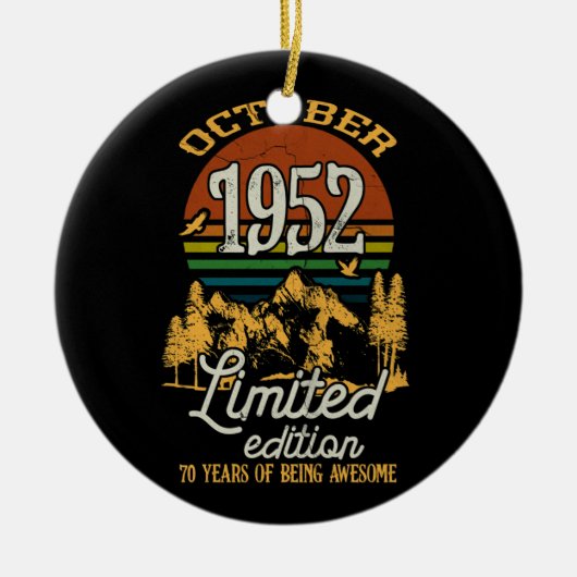 1952年10月70歳誕生日 セラミックオーナメント (正面)