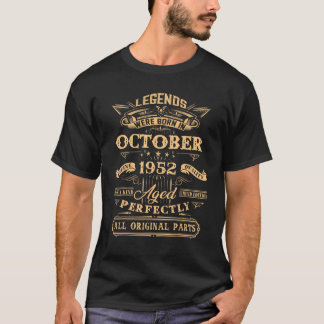1952年10月70生まれth Bdの70歳のレジェンド Tシャツ